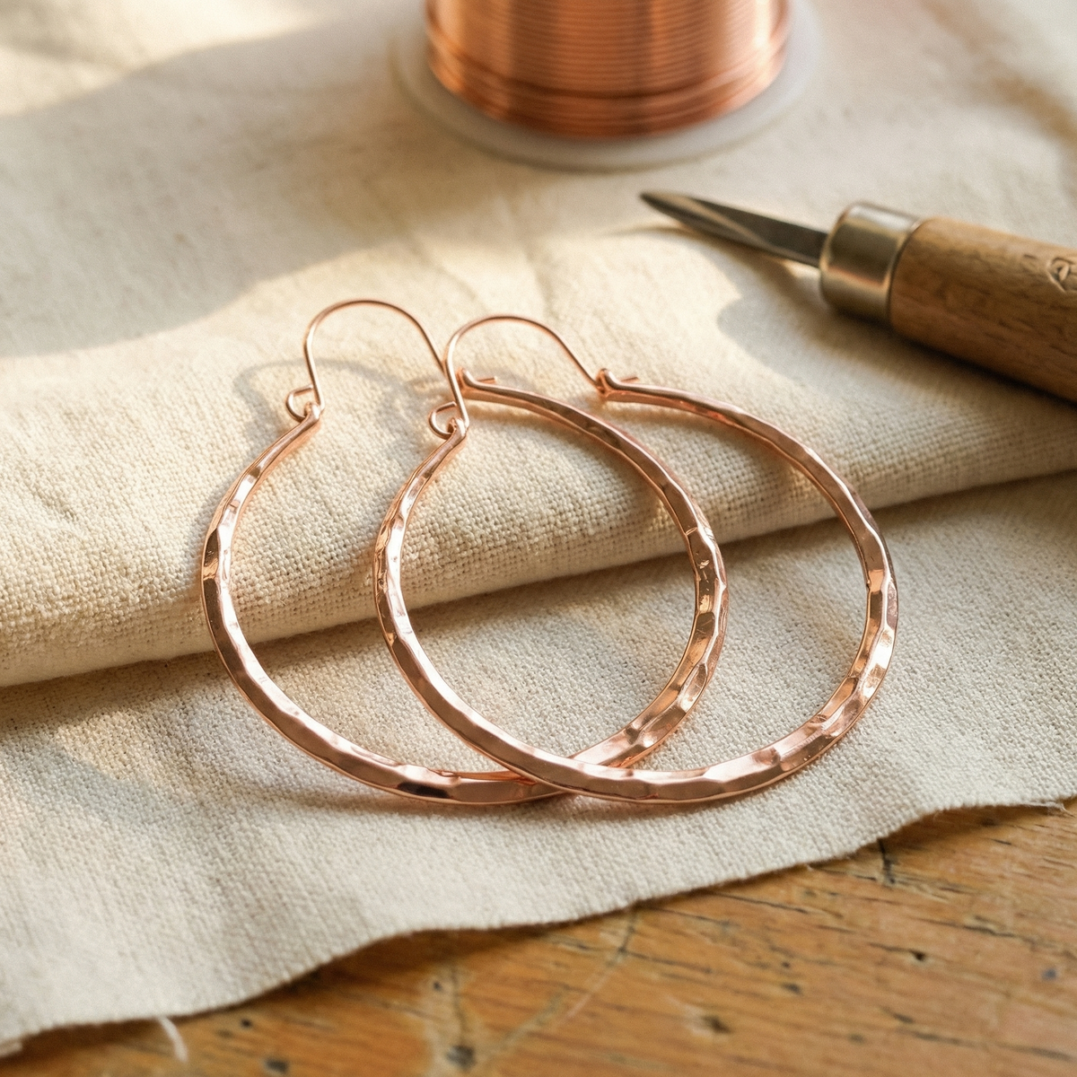 Pendientes de Cobre Sauce de Inés