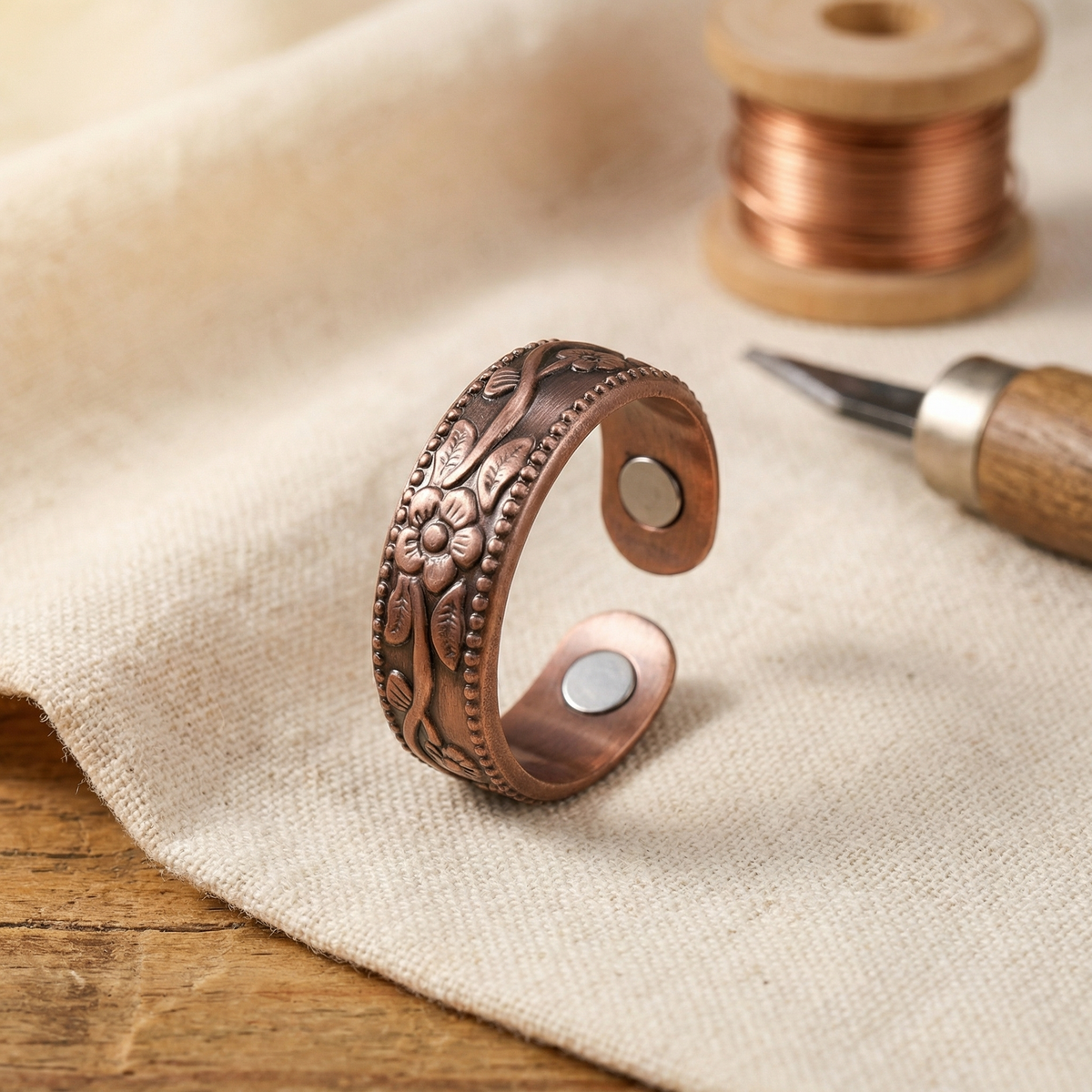 Anillo de Cobre Pétalo de Inés