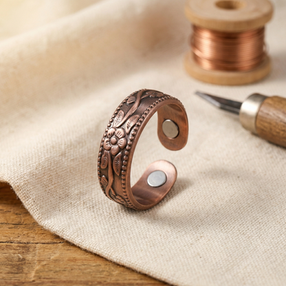 Anillo de Cobre Pétalo de Inés