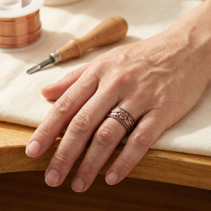 Anillo de Cobre Pétalo de Inés