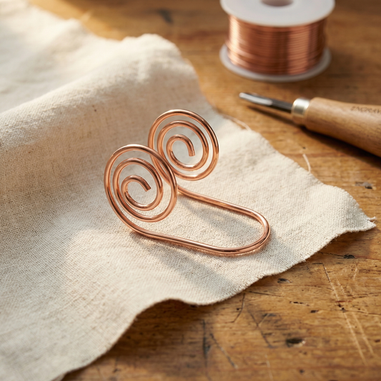Espiral de Mano de Cobre Flujo de Inés