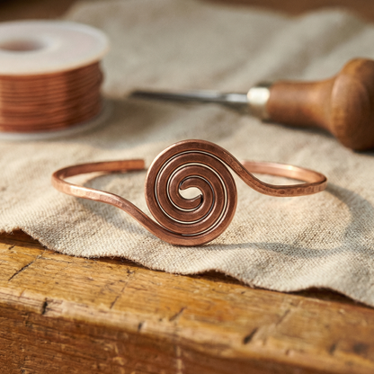 Tobillera de Cobre Espiral de Inés