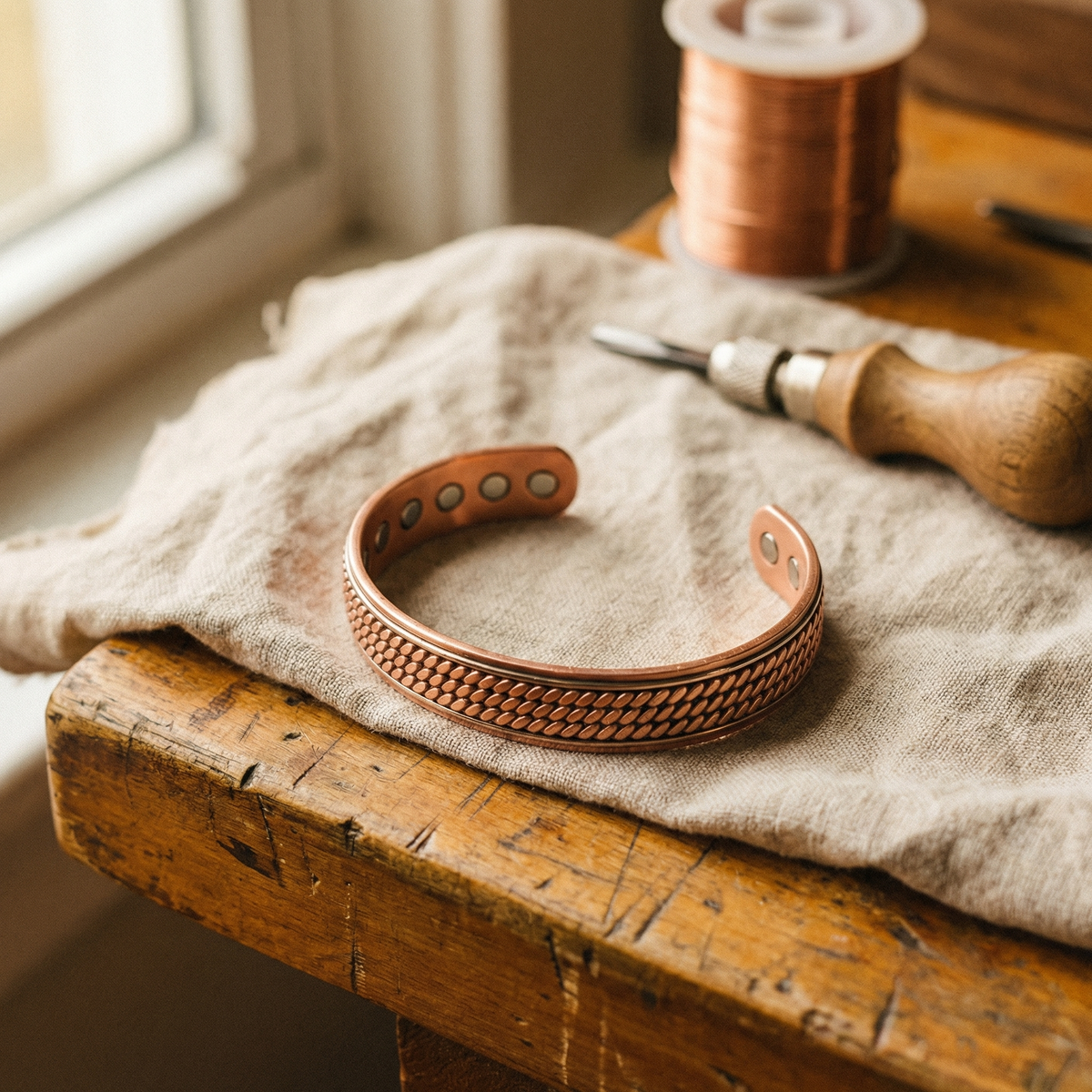 Pulsera de Cobre Ola de Inés