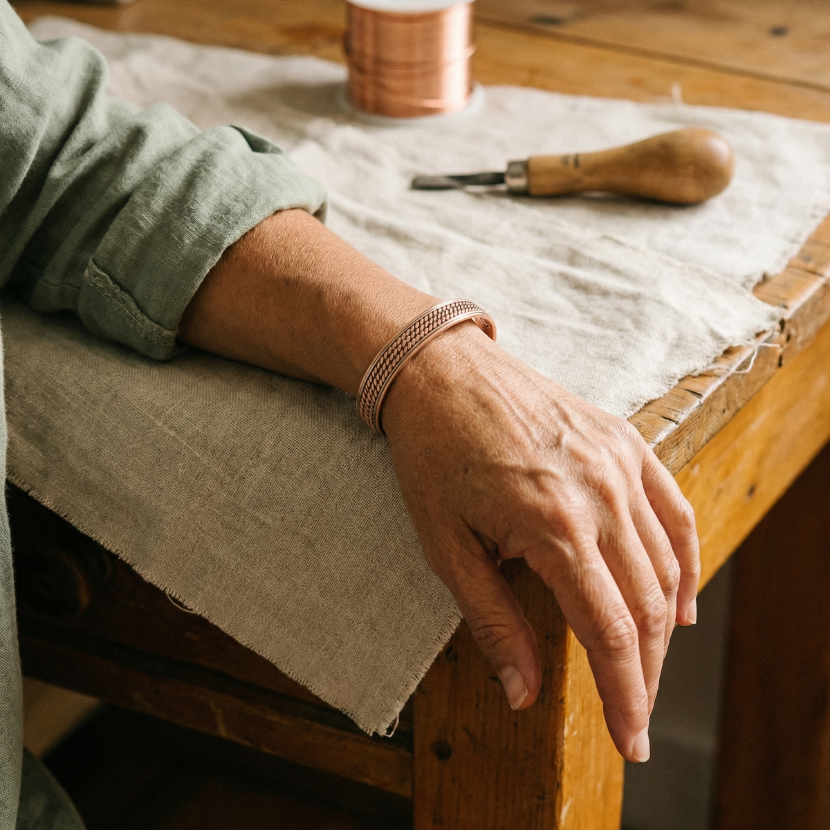 Pulsera de Cobre Ola de Inés