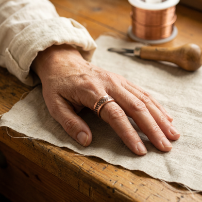 Anillo de Cobre Rejilla de Inés
