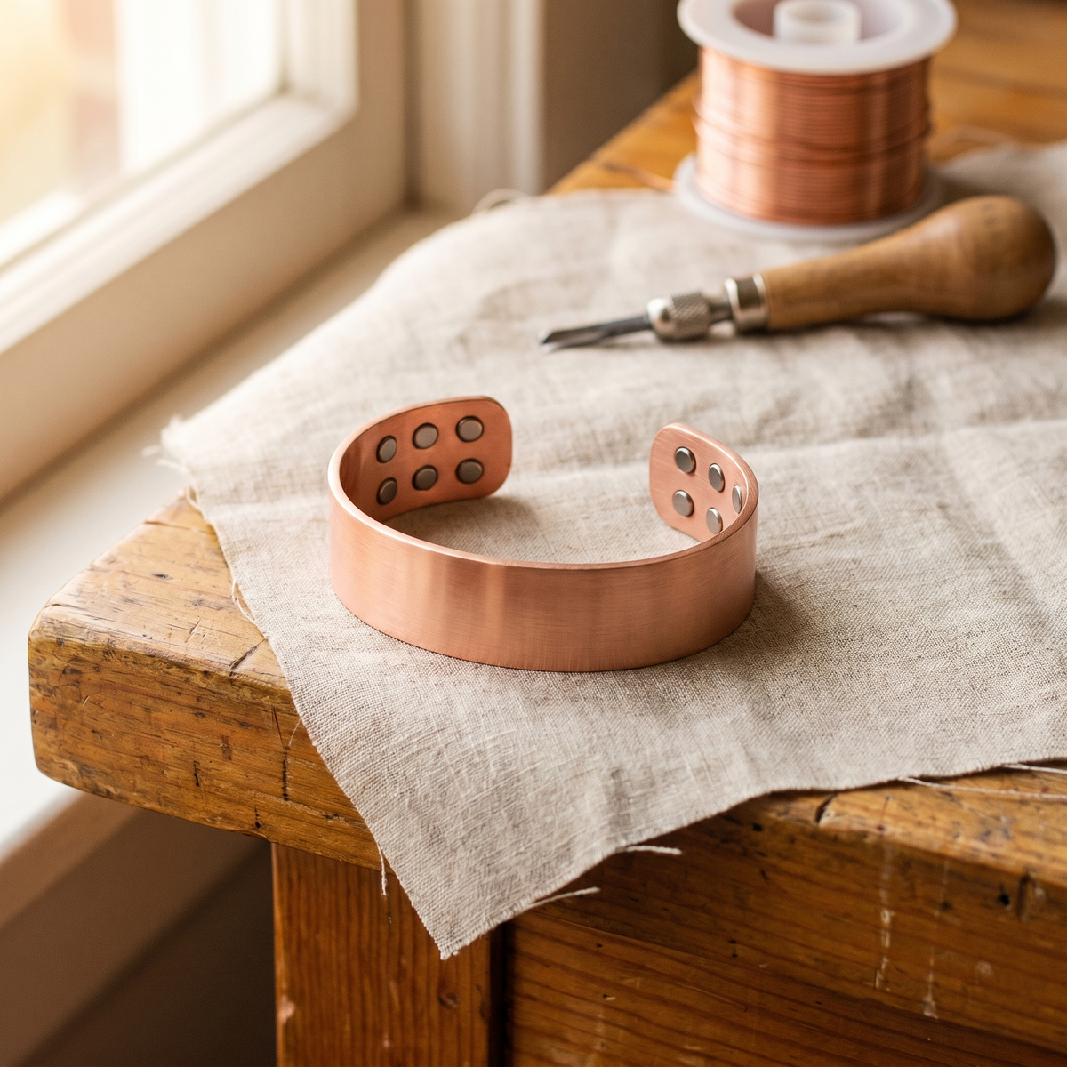 Pulsera de Cobre Yunque de Inés