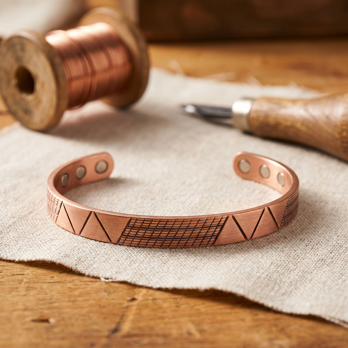 Pulsera de Cobre Cresta de Inés