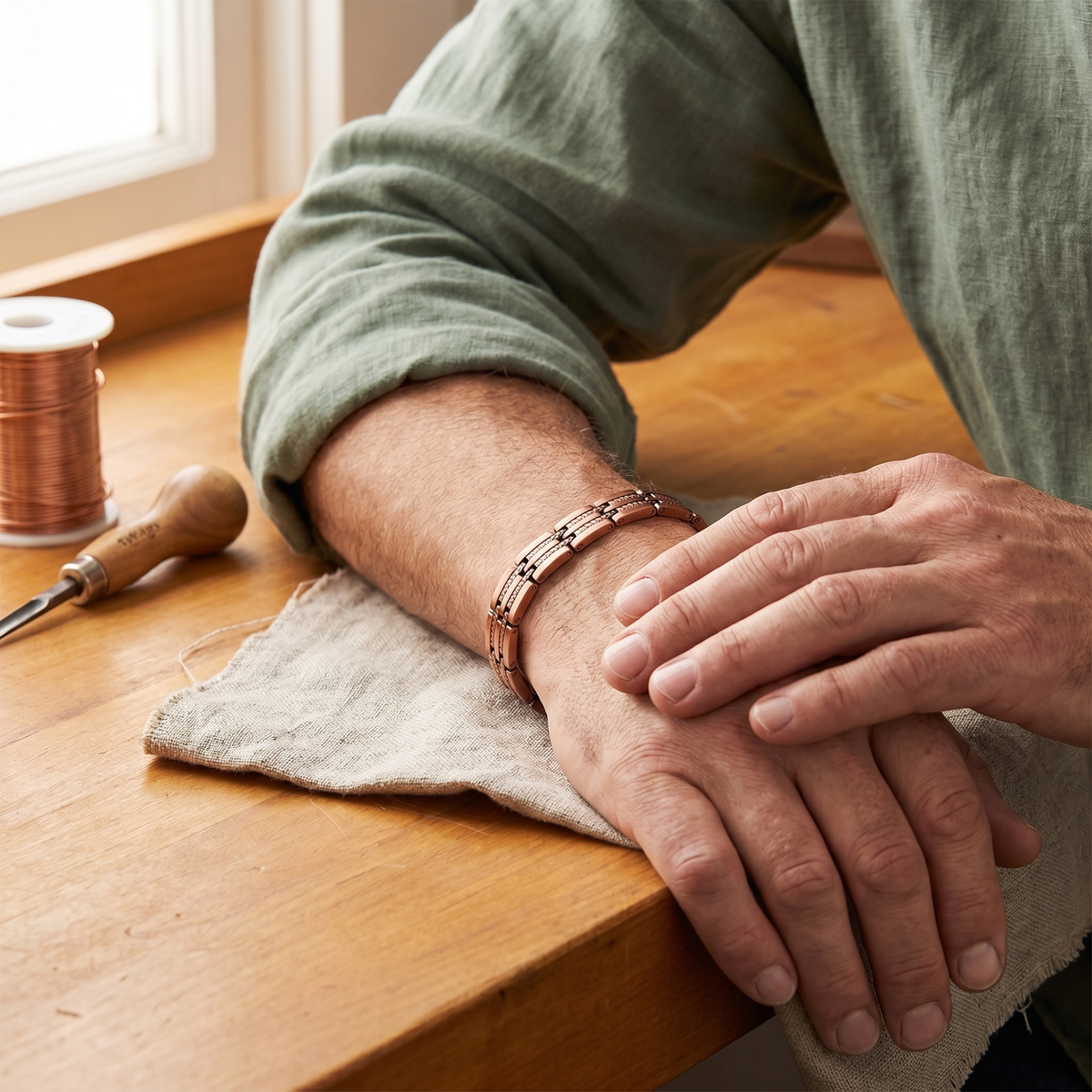 Pulsera de Cobre Pico para Hombre de Inés
