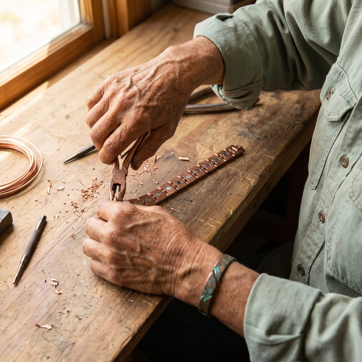 Pulsera de Cobre Pico para Hombre de Inés