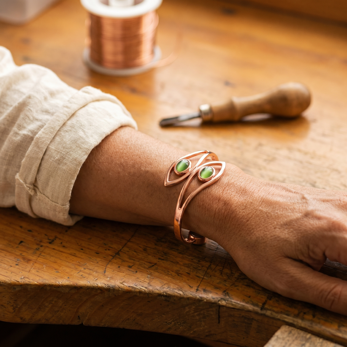 Pulsera de Cobre Ópalo de Inés