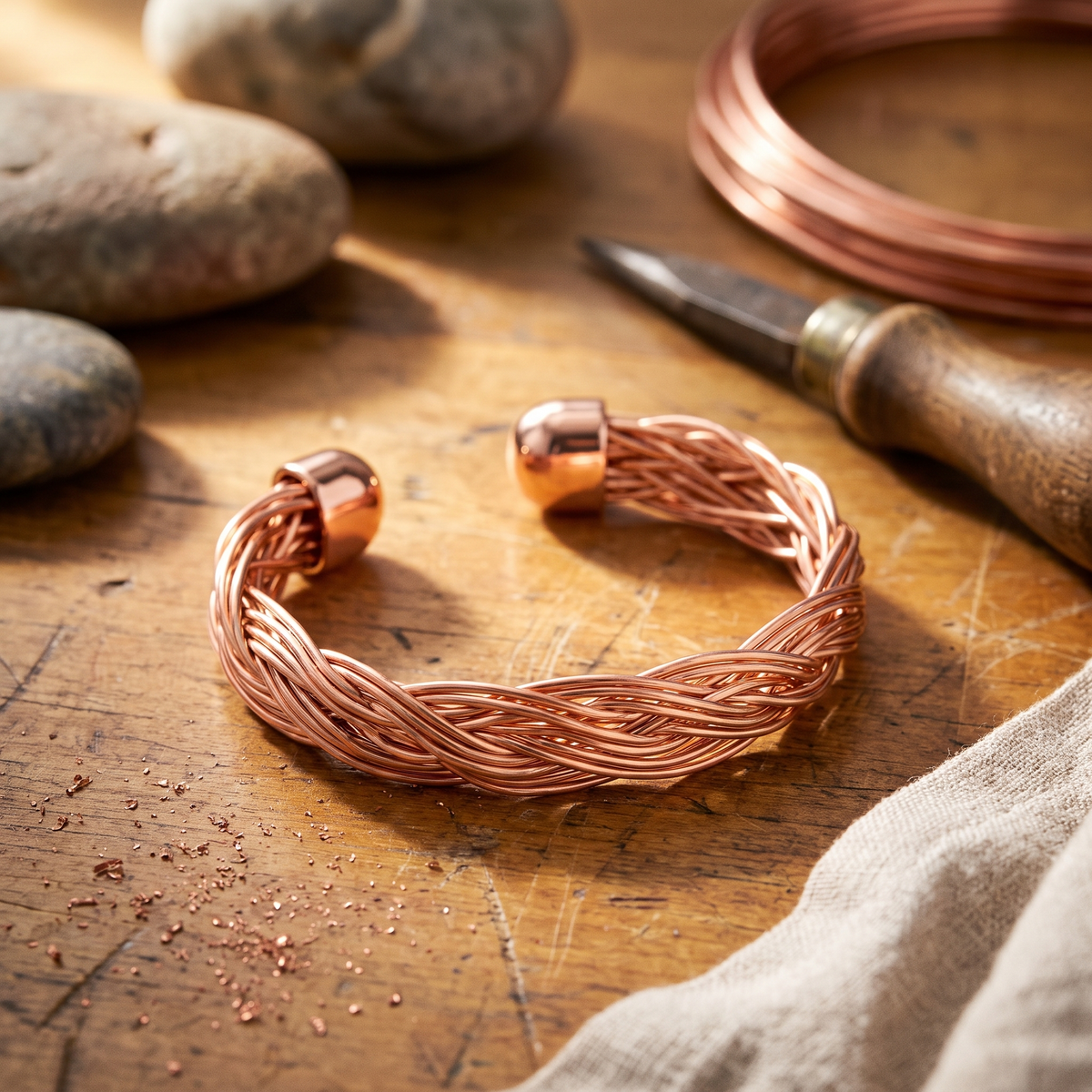 Pulsera Rígida de Cobre Olmo de Inés