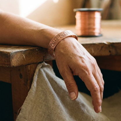 Pulsera de Cobre Madera de Inés