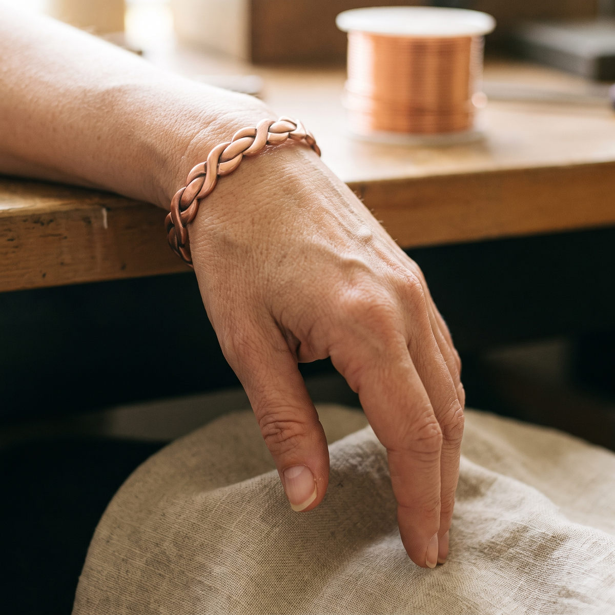 Pulsera de Cobre Telar de Inés